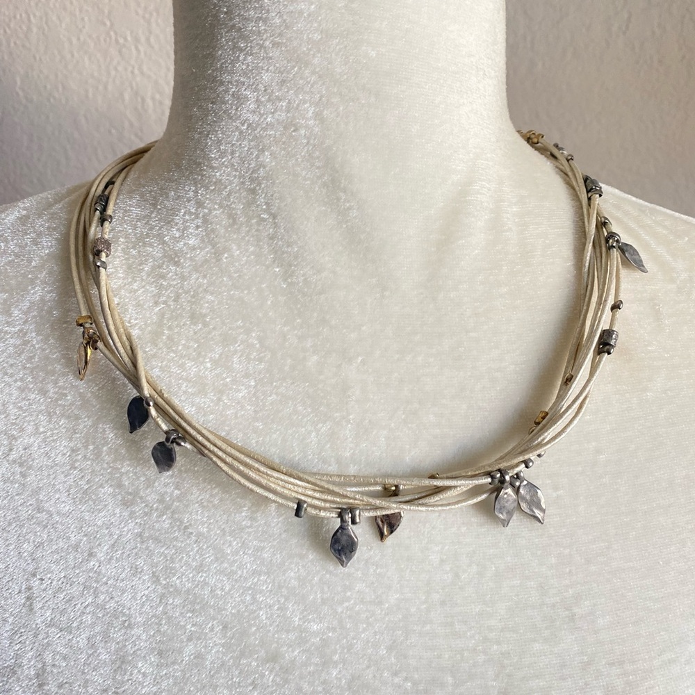 Sea Sandrar leather cord necklace - Picture 3 of 10